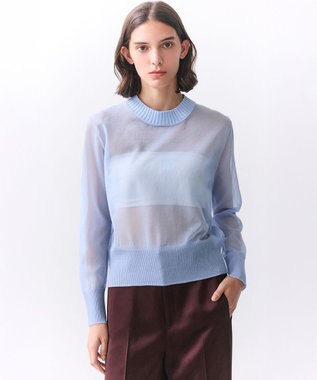 BEIGE， PYRRHOT / シアーコンビ バックスリットプルオーバー Sax