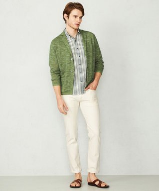 JOSEPH ABBOUD 【サスティナブル】スラブギマ カーディガン 黄緑系