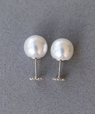 Phoebe 〈金属アレルギー対応〉3wayハートパヴェビジューパールキャッチピアス/シルバー シルバー