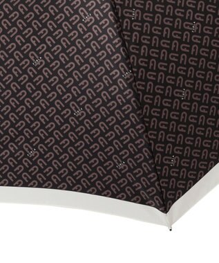 MOONBAT 【耐風】FURLA(フルラ) 折りたたみ傘 モノグラム 8本骨 大きめ55cm 日本製 オフホワイト