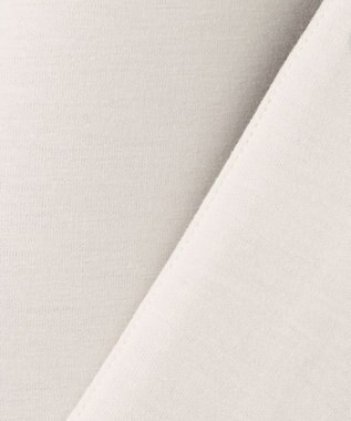 UNFILO 【洗える/シワになりにくい】ダブルフェイスジャージー　ノーカラー エクリュ