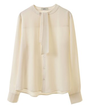 earth music&ecology 2WAYボウタイブラウス オフホワイト