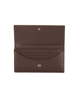 LANVIN en Bleu リム 被せ薄マチ長財布 ブラウン