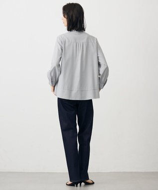 J.PRESS LADIES LIMBLESS50ツイル ブラウス ライトグレー系