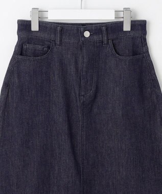 自由区 【洗える】ウスカルデニムAライン スカート インディゴ