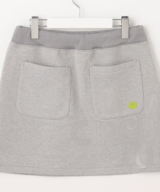 PW CIRCULUS 【WOMEN】【洗える/軽量】裏毛 ロゴ スカート ゴルフウェア レディース ライトグレー