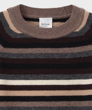 Paul Smith カシミヤブレンド ストライプ ニット ブラウン
