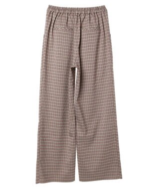 earth music&ecology チェックストレートパンツ Check Beige