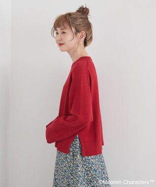 AMERICAN HOLIC Moomin 袖刺繍ニットプルオーバー Terracotta