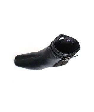 Pointer 本革スエードコンビショートブーツ ブラック(コンビ)