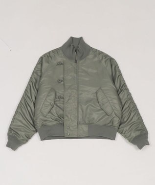 WEGO ナイロンスタンドブルゾン カーキ