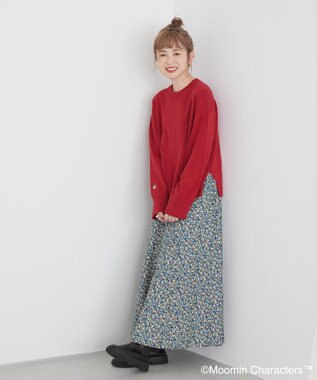 AMERICAN HOLIC Moomin 袖刺繍ニットプルオーバー Terracotta