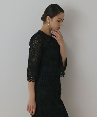 GRACE CONTINENTAL レ－スブラウス ブラック