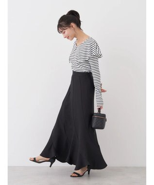 earth music&ecology エアリーエスカルゴスカート Black