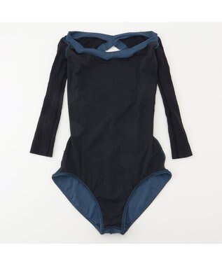 Chacott ロングスリーブレオタード インディゴブルー