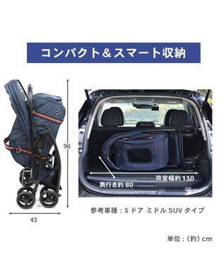 PET PARADISE smooca ３ＷＡＹ ハンドフル ペットカート 《ネイビー》 ネイビー
