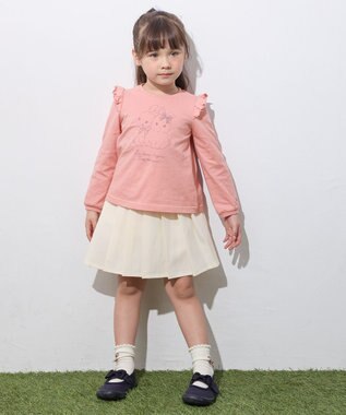 ANY KIDS 【WEB限定】7days プリント 長袖Tシャツ ピンク×ウサギ