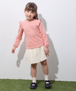 ANY KIDS 【WEB限定】7days プリント 長袖Tシャツ ピンク×ウサギ