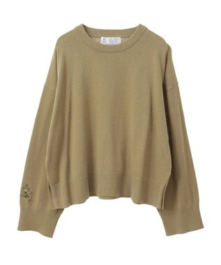 AMERICAN HOLIC Moomin 袖刺繍ニットプルオーバー Green