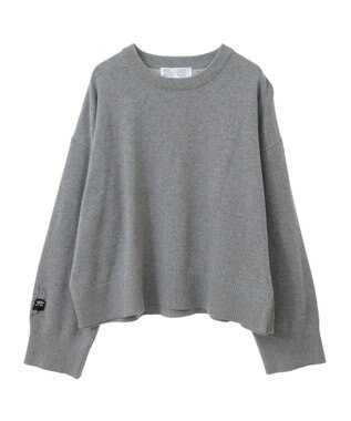 AMERICAN HOLIC Moomin 袖刺繍ニットプルオーバー Gray Mixture