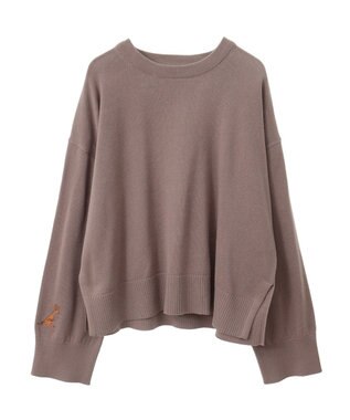 AMERICAN HOLIC Moomin 袖刺繍ニットプルオーバー Mocha