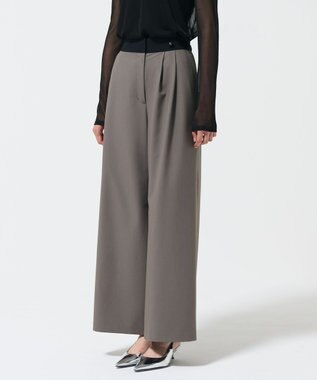 GRACE CONTINENTAL レイヤードタックワイドパンツ バイカラー