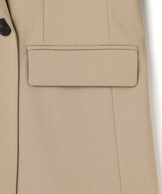 UNFILO ウールライク ダブルブレスト ジャケット ベージュ