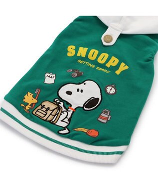 PET PARADISE スヌーピー おでかけ柄  パーカー  《グリーン》小型犬 グリーン