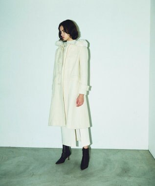 GRACE CONTINENTAL ファーフードダッフルコート キナリ