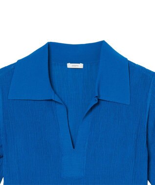 JOSEPH クリンクルヴィスコース　ポロトップ Siam Blue