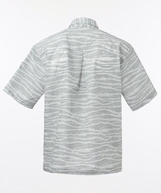 JOSEPH ABBOUD MOUNTAIN エンボスサファリカモ 半袖シャツ グレー系5
