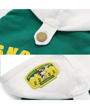 PET PARADISE スヌーピー おでかけ柄  パーカー  《グリーン》小型犬 グリーン