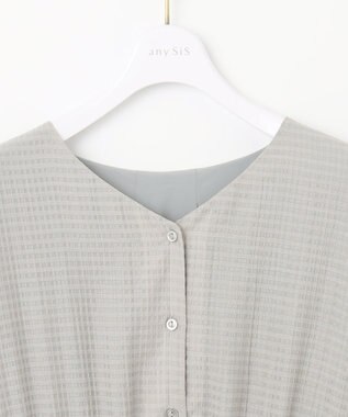 ANY SIS ドビーシアーチェック ワンピース ミント