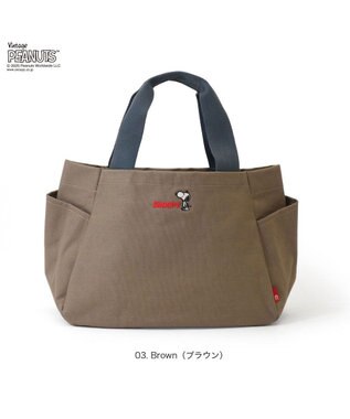 ROOTOTE 0694【直営店限定：スヌーピー】IP.デリ.パルーティ.ピーナッツ-RTG 03：ブラウン