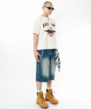 WEGO 【ユニセックス着用ITEM】グラフィックヘンリーネックT（SS） オフホワイト