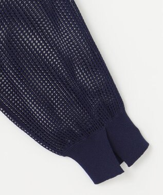 組曲 S メッシュニット カーディガン ネイビー系