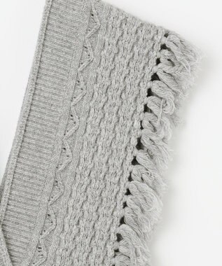 #Newans 【洗える】カシミヤブレンドバルキーデザインニットベスト グレー系