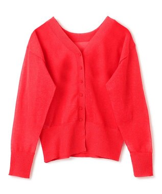 BEIGE， 【洗える・Oggi 7月号掲載】LUPINUS / 前後2WAYシアーニットカーディガン Poppy Red
