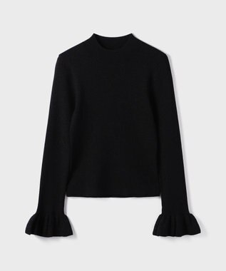 GRACE CONTINENTAL ラメリブニットトップ ブラック