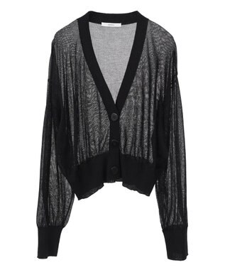 CRAFT STANDARD BOUTIQUE シアーニットカーディガン Black
