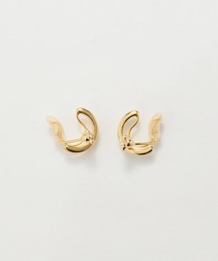 Phoebe 【金属アレルギー対応】【痛くないシリーズ】フラワービジューフロートライトフィットイヤリング　ゴールド ゴールド