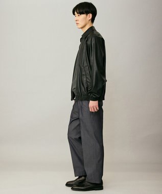 UNFILO MENS アラエルレザーライク ブルゾン ブラック