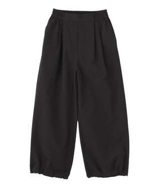 Green Parks サッカー裾ドロストワイドパンツ Black