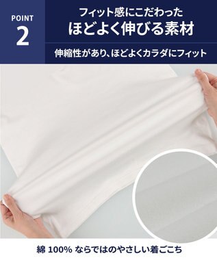 WACOAL MEN インナーシャツ 【2枚組】 3分袖 半袖 綿100%(本体) 伸縮性 肌着 下着 インナー 白 メンズ GL3500 /ブロス バイ ワコールメン ホワイト