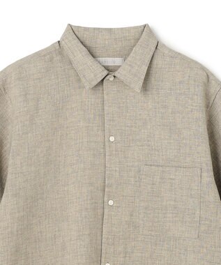 UNFILO MENS リネンライク シャツ グレー