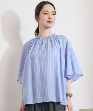 自由区 S リヨセルポプリンフリル ブラウス