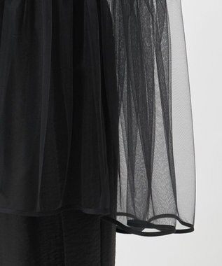 23区 【GOLD LABEL/見上愛さん着用】チュール ペプラムブラウス ブラック系