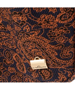 LA BAGAGERIE 【DEVEAUX】ペイズリーナチュラルトート レンガブラウン