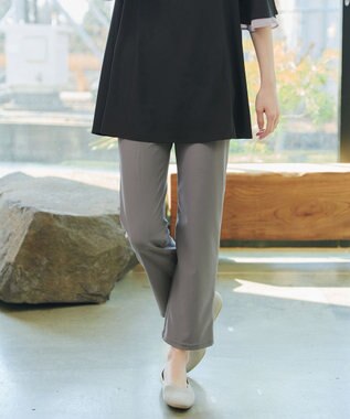 Tiaclasse 日本製デンビスリムストレートパンツ モカ