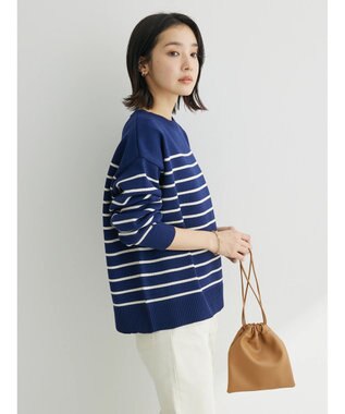 Green Parks ・ｎｏｖｅｍ９　ボーダーエアーニットプルオーバー Navy